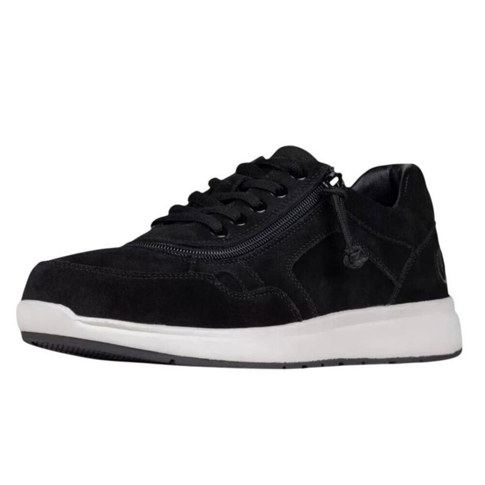 BILLY Footwear Mens Comfort Jogger Sneakers US 7.5 Wide EU 40.5 Black Suede NWOB